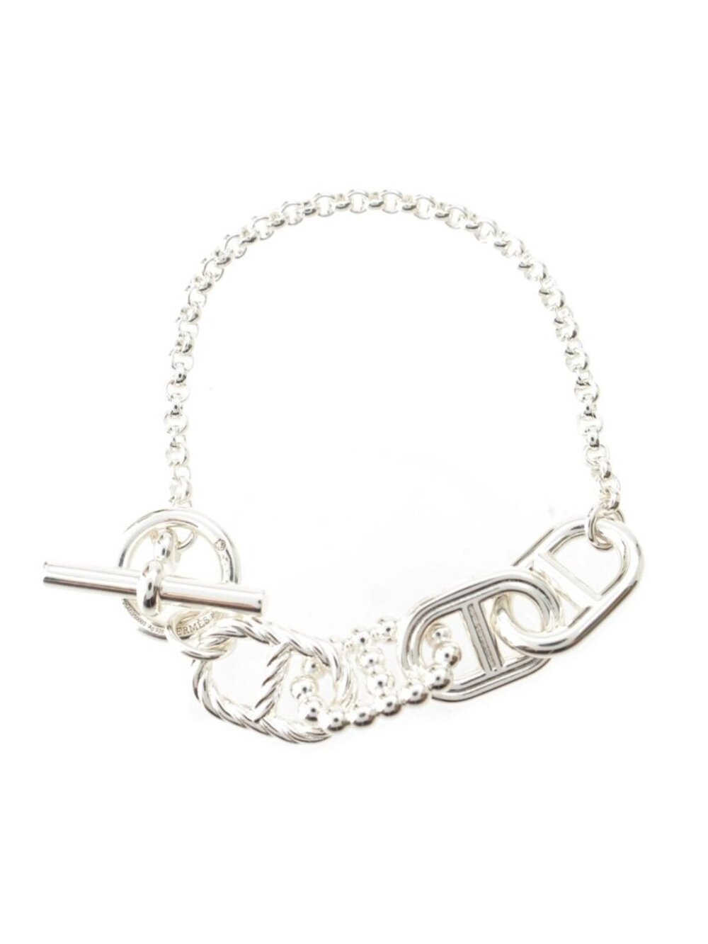 Hermes Alea II Chaine D'ancre Bracelet 925 Sterling Silver PM
